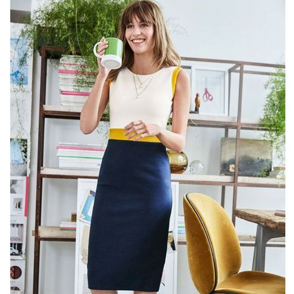 Boden Dresses & Skirts - BODEN Celia Ottoman Colorblock Sheath Dress